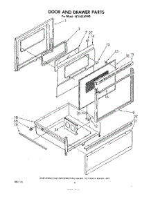 04 - Door And Drawer parts for Whirlpool Range RF316EXPW0 from AppliancePartsPros.com