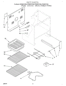 02 - Unit parts for Whirlpool Range RF366PXYW2 from AppliancePartsPros.com