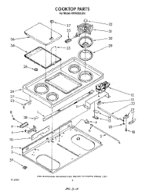 03 - Cook Top parts for Whirlpool Range RF4900XLW4 from AppliancePartsPros.com
