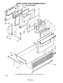 05 - Oven Door And Drawer parts for Whirlpool Range RF4900XLW4 from AppliancePartsPros.com