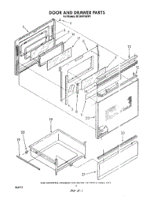 05 - Door And Drawer parts for Whirlpool Range RF391PXWW1 from AppliancePartsPros.com