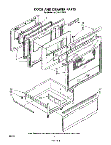 04 - Door An Drawer parts for Whirlpool Range RF398PXPW0 from AppliancePartsPros.com