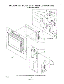 09 - Microwave Door And Latch parts for Whirlpool Range RM973PXKT0 from AppliancePartsPros.com