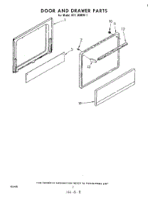 02 - Door And Drawer parts for Whirlpool Range RFE3000W1 from AppliancePartsPros.com