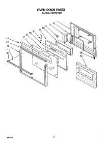 05 - Oven Door parts for Whirlpool Oven RM778PXXB1 from AppliancePartsPros.com