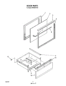 02 - Door parts for Whirlpool Range RF306BXVN0 from AppliancePartsPros.com
