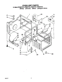 04 - Oven Unit parts for Whirlpool Range RF366PXYW1 from AppliancePartsPros.com