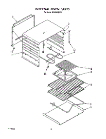 03 - Internal Oven parts for Whirlpool Range RF0100XRW0 from AppliancePartsPros.com