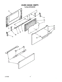 05 - Oven Door parts for Whirlpool Range RF0100XRW0 from AppliancePartsPros.com