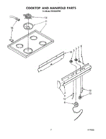 06 - Cooktop And Manifold parts for Whirlpool Range RF0100XRW0 from AppliancePartsPros.com