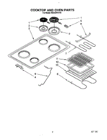 03 - Cooktop And Oven parts for Whirlpool Range RS363PXYH0 from AppliancePartsPros.com
