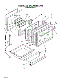 05 - Door And Drawer parts for Whirlpool Range RS363PXYH0 from AppliancePartsPros.com