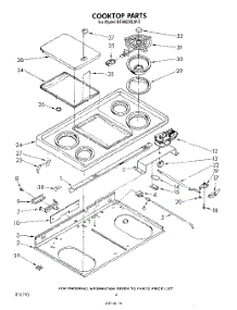 03 - Cooktop parts for Whirlpool Range RF4900XLW2 from AppliancePartsPros.com