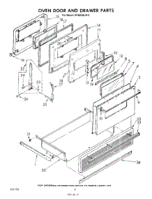 05 - Oven Door And Drawer parts for Whirlpool Range RF4900XLW2 from AppliancePartsPros.com