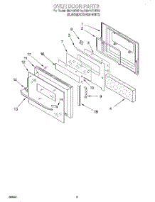 03 - Oven Door parts for Whirlpool Oven RM770PXBQ0 from AppliancePartsPros.com