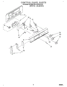 02 - Control Panel parts for Whirlpool Range RF316PXYW4 from AppliancePartsPros.com