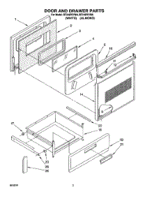 03 - Door And Drawer parts for Whirlpool Range RF316PXYW4 from AppliancePartsPros.com