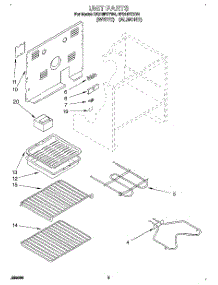 04 - Unit parts for Whirlpool Range RF316PXYW4 from AppliancePartsPros.com