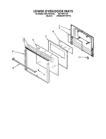 05 - Lower Oven Door parts for Whirlpool Oven RB170PXYB5 from AppliancePartsPros.com