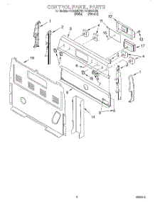 02 - Control Panel parts for Whirlpool Range FES364EW0 from AppliancePartsPros.com