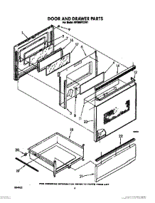 04 - Door And Drawer parts for Whirlpool Range RF396PXXW1 from AppliancePartsPros.com