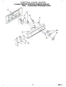 02 - Control Panel parts for Whirlpool Range RF305PXDQ0 from AppliancePartsPros.com