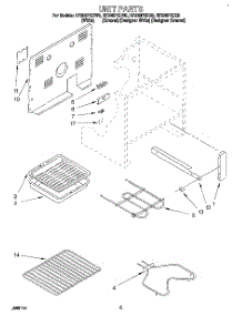 03 - Unit parts for Whirlpool Range RF305PXDQ0 from AppliancePartsPros.com