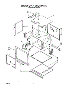 04 - Lower Oven parts for Whirlpool Oven RB170PXXW0 from AppliancePartsPros.com