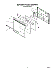 06 - Lower Oven Door parts for Whirlpool Oven RB170PXXW0 from AppliancePartsPros.com