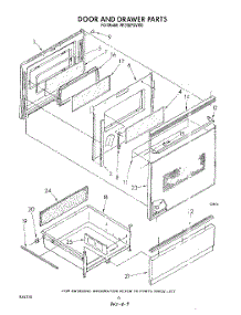 04 - Door And Drawer parts for Whirlpool Range RF398PXVW0 from AppliancePartsPros.com