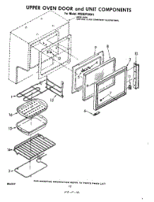 07 - Upper Oven Door And Unit parts for Whirlpool Range RE960PXKW1 from AppliancePartsPros.com