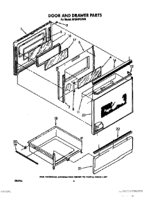 04 - Door And Drawer parts for Whirlpool Range RF395PCXW0 from AppliancePartsPros.com