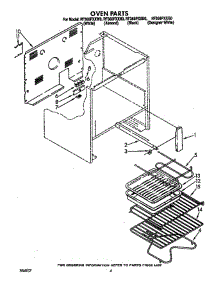 Oven parts for Whirlpool Range RF3660XXW0 from AppliancePartsPros.com