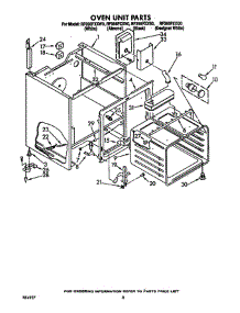 Oven Unit parts for Whirlpool Range RF3660XXW0 from AppliancePartsPros.com
