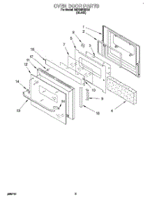 03 - Oven Door parts for Whirlpool Oven RM765PXBB2 from AppliancePartsPros.com