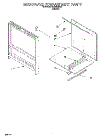08 - Microwave Compartment parts for Whirlpool Oven RM765PXBB2 from AppliancePartsPros.com