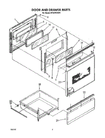04 - Door And Drawer parts for Whirlpool Range RF395PCXW2 from AppliancePartsPros.com