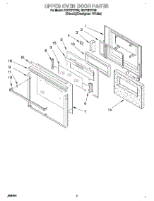 04 - Upper Oven Door parts for Whirlpool Oven RB770PXYB0 from AppliancePartsPros.com