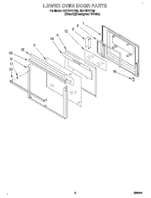 05 - Lower Oven Door parts for Whirlpool Oven RB770PXYB0 from AppliancePartsPros.com