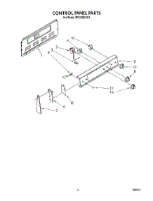 03 - Control Panel parts for Whirlpool Range RF302BXVN1 from AppliancePartsPros.com