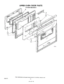 06 - Upper Oven Door parts for Whirlpool Oven RB275PXK0 from AppliancePartsPros.com
