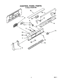 03 - Control Panel parts for Whirlpool Range RF396PCYW0 from AppliancePartsPros.com