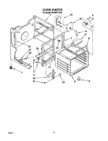 06 - Oven parts for Whirlpool Range RF396PCYW0 from AppliancePartsPros.com