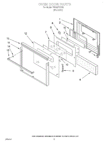 03 - Oven Door parts for Whirlpool Oven RM765PXAB0 from AppliancePartsPros.com