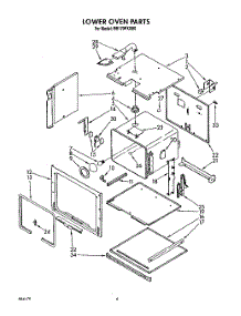 04 - Lower Oven parts for Whirlpool Oven RB170PXXB0 from AppliancePartsPros.com