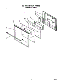 06 - Lower Oven Door parts for Whirlpool Oven RB170PXXB0 from AppliancePartsPros.com