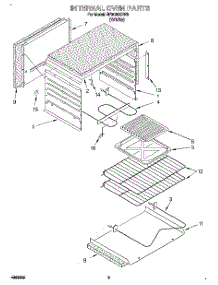 02 - Internal Oven parts for Whirlpool Range RF0100XRW8 from AppliancePartsPros.com