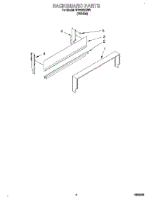 03 - Backguard parts for Whirlpool Range RF0100XRW8 from AppliancePartsPros.com