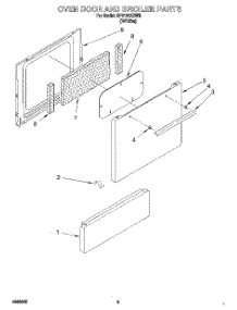 04 - Oven Door And Broiler parts for Whirlpool Range RF0100XRW8 from AppliancePartsPros.com