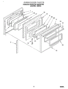 05 - Oven Door, Literature parts for Whirlpool Range RS6755XYW6 from AppliancePartsPros.com